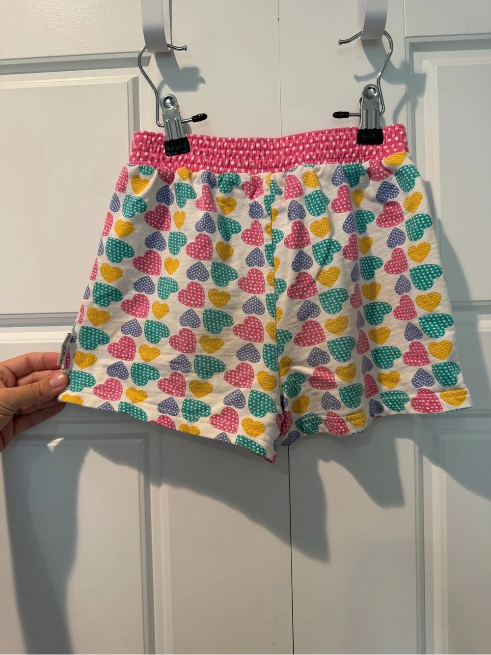 Vintage 90s Gymboree Heart Boxer Style Lounger Girls Shorts Size Large